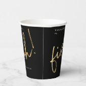 Five Oh Black Gold Foil 50th Birthdayパーティー 紙コップ (右)