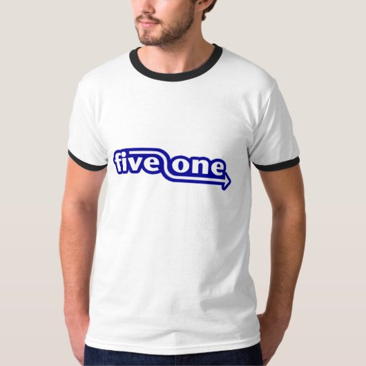 "five-one"の前進の信号器のTシャツ Tシャツ (正面)