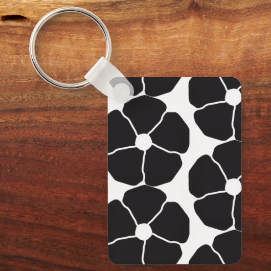 Five-Petal Black Flower キーホルダー (正面)