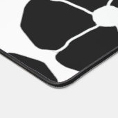 Five-Petal Black Flower Desk Mat デスクマット (コーナー)