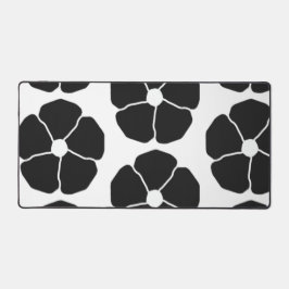Five-Petal Black Flower Desk Mat デスクマット
