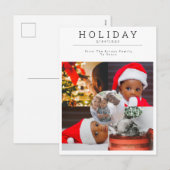 Five Photo Holiday Greetings Photo パーソナライズされた シーズンポストカード (正面/裏面)