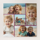 Five Photo Template | Personalized Family Puzzle ジグソーパズル (縦)