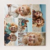 Five Photo Template | Personalized Family Puzzle ジグソーパズル (横)