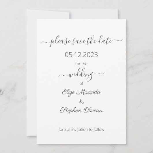 Five Photos Collageインスパイア's Save the Date セーブザデート (裏面)