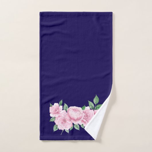 Five Pink Roses バスタオルセット (ハンドタオル)