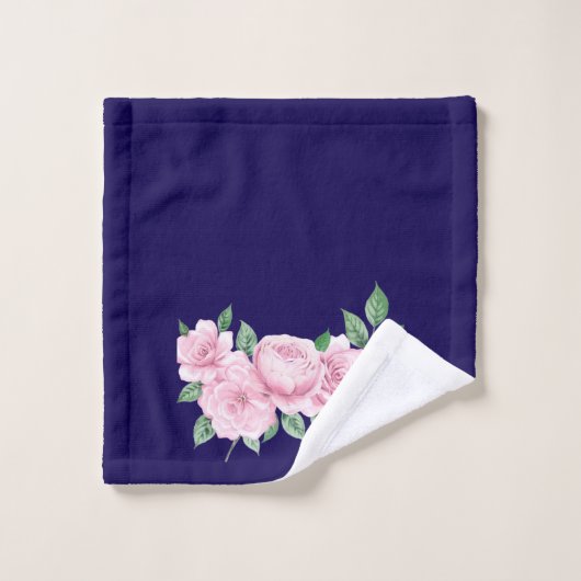 Five Pink Roses バスタオルセット (ウォッシュタオル)