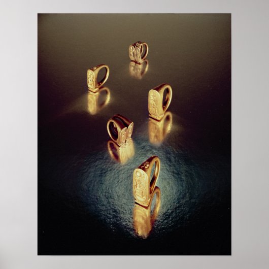 Five rings, from the Tomb of Tutankhamun ポスター (正面)