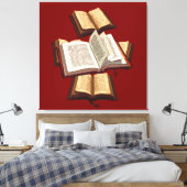 Five Rings The Pentateuch Cut-Out Stencil Motif 5 キャンバスプリント (インサイチュ (寝室))