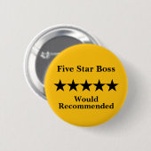 Five Star Boss Button Badge Recommended 缶バッジ (正面&裏面)