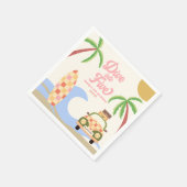 Five Surf Pink 5th Birthday Partyにダイビング スタンダードカクテルナプキン (角)