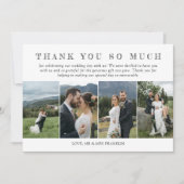Five Wedding Photos Sketched Font Thank You サンキューカード (正面)