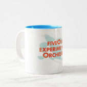 FiveOneの実験オーケストラのコーヒー・マグ ツートーンマグカップ (正面左)