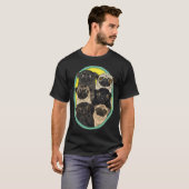 FivePugsによる6匹のパグ Tシャツ (正面フル)