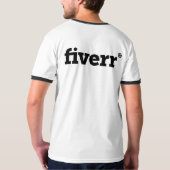 Fiverrのロゴによって印刷される高品質なTシャツ Tシャツ (裏面フル)