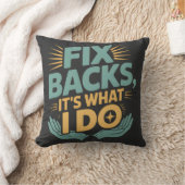 Fix Backs It’s What I Do Chiropractor Quote クッション (ブランケット)