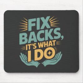 Fix Backs It’s What I Do Chiropractor Quote マウスパッド