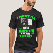 Fix Computer Ask It Staff Cyber Warrior & Security Tシャツ (正面)
