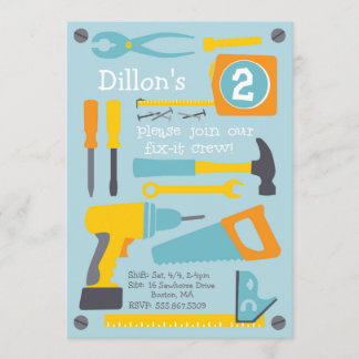 Fix-it Crew誕生日パーティーの招待 招待状
