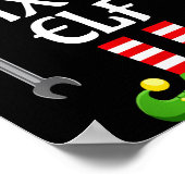 Fix It Elf Family Matching Group Christmas  ポスター (角)