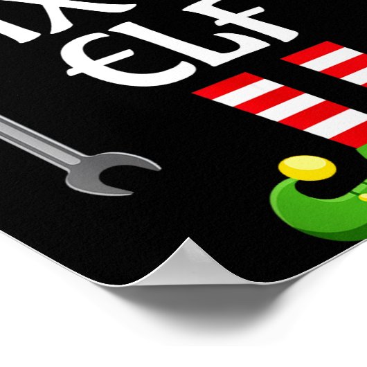 Fix It Elf Family Matching Group Christmas  ポスター (角)