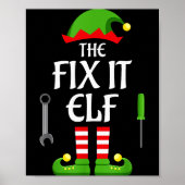 Fix It Elf Family Matching Group Christmas  ポスター (正面)
