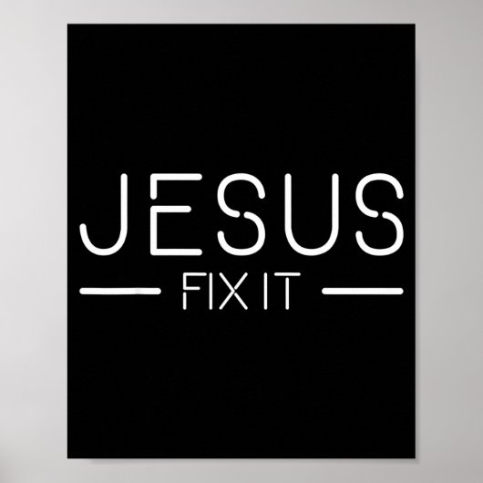 Fix It Jesus Funny Christian Fashion  ポスター (正面)