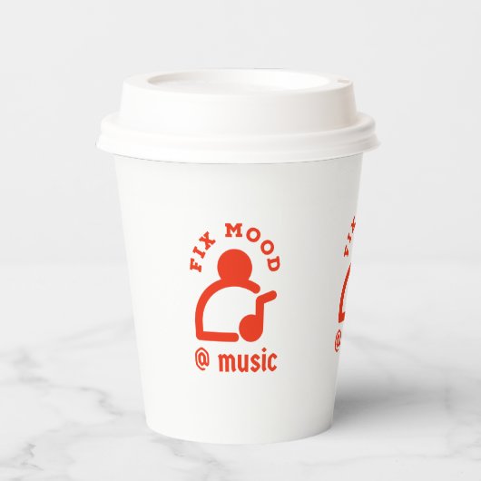 Fix Mood @By Music 紙コップ (正面)