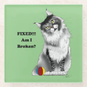 Fixed Kitty ガラスコースター (正面)