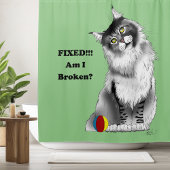 Fixed Kitty シャワーカーテン