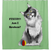 Fixed Kitty シャワーカーテン (正面)