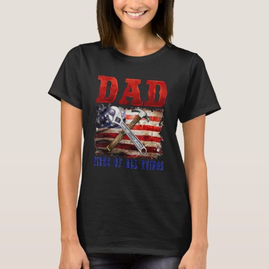 Fixer Of All Things  Handyman Mechanic Dad USA Fla Tシャツ (正面)