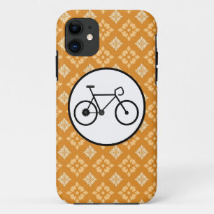 Fixieのオレンジパターンのバイクによって修理されるギアの自転車 iPhone 11 ケース