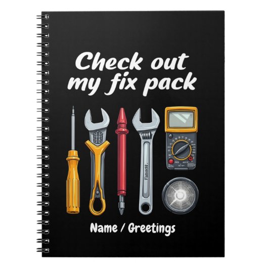 Fixpackのプレミアムキットのカスタム ノートブック (正面)