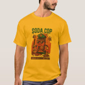 Fizz Force Soda Cop T-Shirt – Funny Retro Tシャツ (正面)