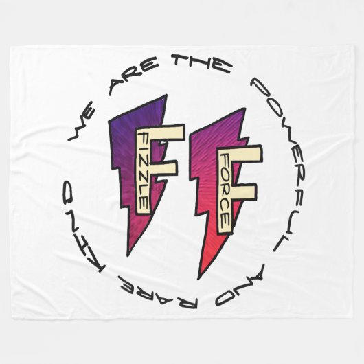 Fizzle Forceロゴ フリースブランケット (正面(横))