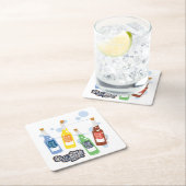 Fizzy Lifting Drinkグラフィック スクエアペーパーコースター (インサイチュ)