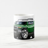 Fjの巡洋艦の緑車 コーヒーマグカップ (中央)