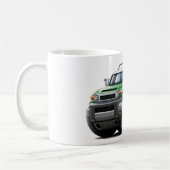 Fjの巡洋艦の緑車 コーヒーマグカップ (左)