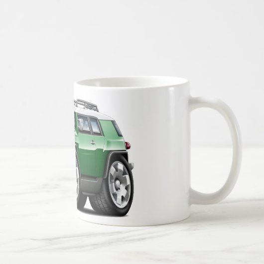 Fjの巡洋艦の緑車 コーヒーマグカップ (右)