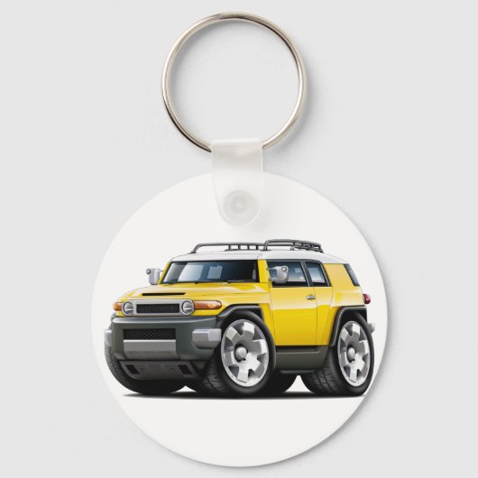 Fjクルーザーイエローカー キーホルダー (正面)