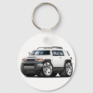 Fjクルーザーホワイトカー キーホルダー