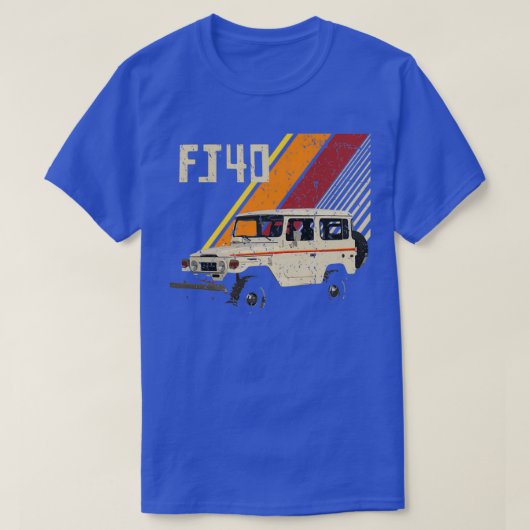 FJ40ランドクルーザー4WDトラック Tシャツ (デザイン正面)