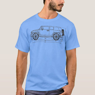FJ Cruiser car dimensions  Tシャツ