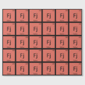 Fj - Fajitas化学周期表の記号 ラッピングペーパー (フラット)