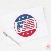 FJBおもしろいアンチジョーバイデン氏トランプ2024選挙 ラウンドシール (封筒)