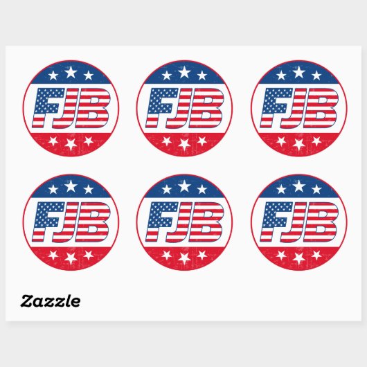 FJBおもしろいアンチジョーバイデン氏トランプ2024選挙 ラウンドシール (シート)