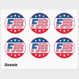 FJBおもしろいアンチジョーバイデン氏トランプ2024選挙 ラウンドシール