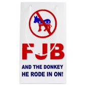 FJBと彼が乗ったロバ！ スモールペーパーバッグ (正面)