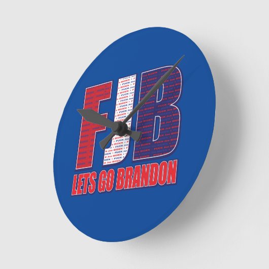 FJB、Let Go Brandon ラウンド壁時計 (傾斜)